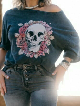 Camiseta oversize calavera-4