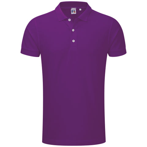 Russell Stretch Pique Polo Shirt - Bright Royal-0